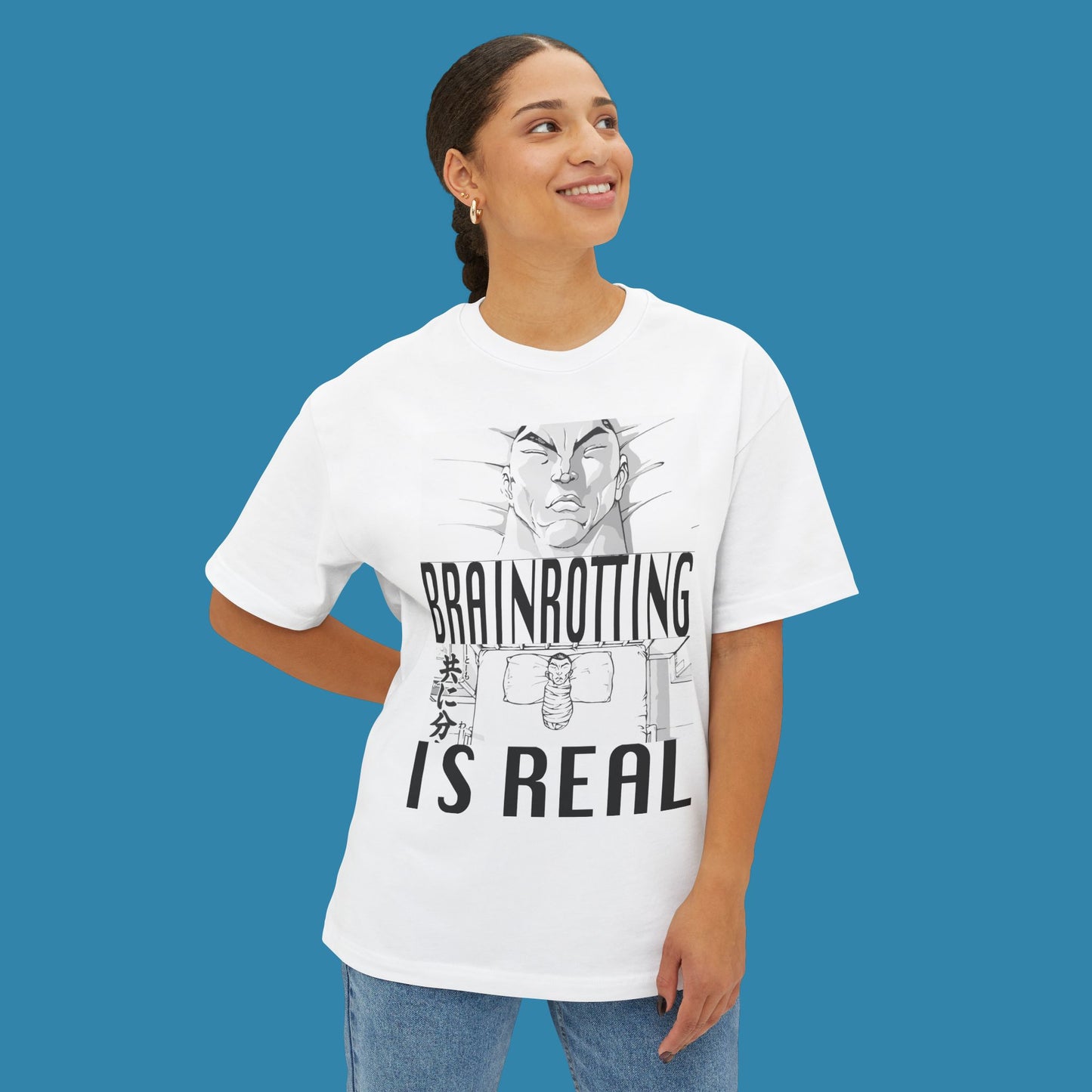 Brainrotting..  - Unisex Oversized Boxy Tee